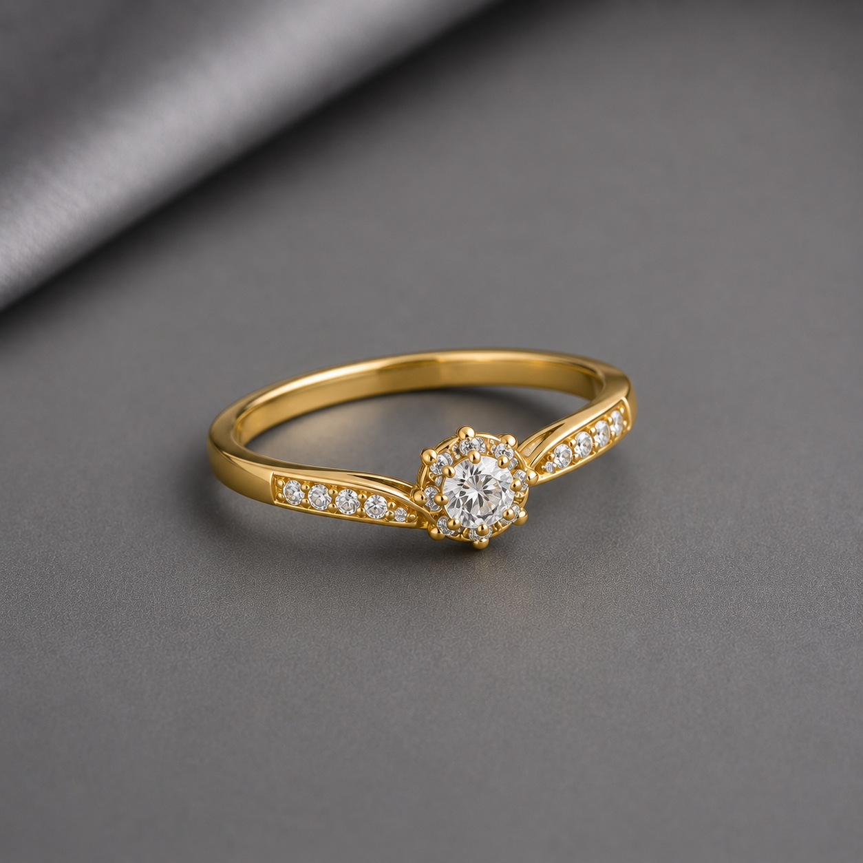 pl daimond gold ring