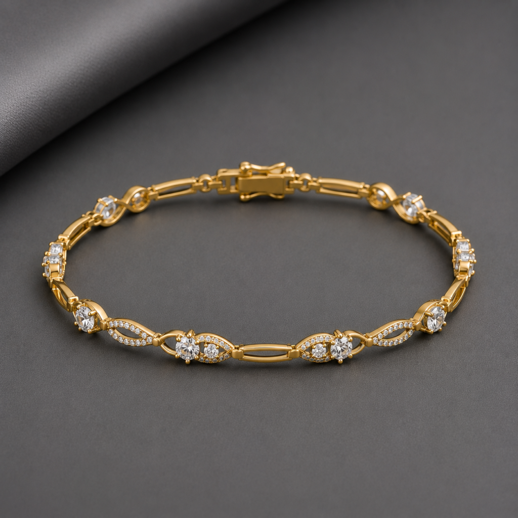 pl womens bracelet daimond gold