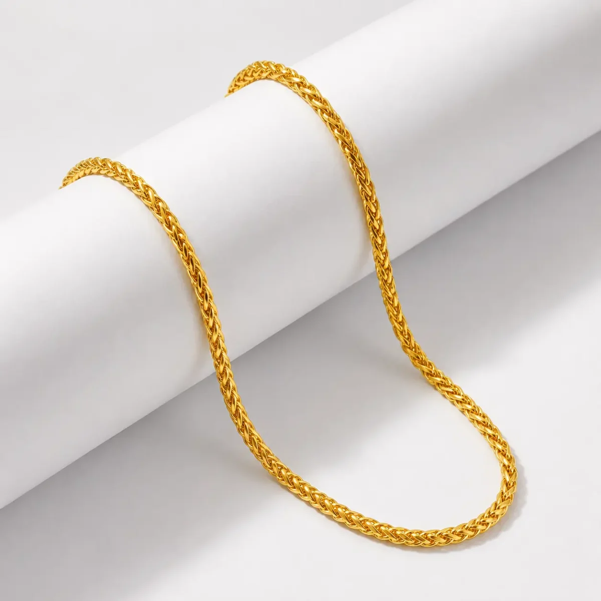 wheat design chain 18k gold plated