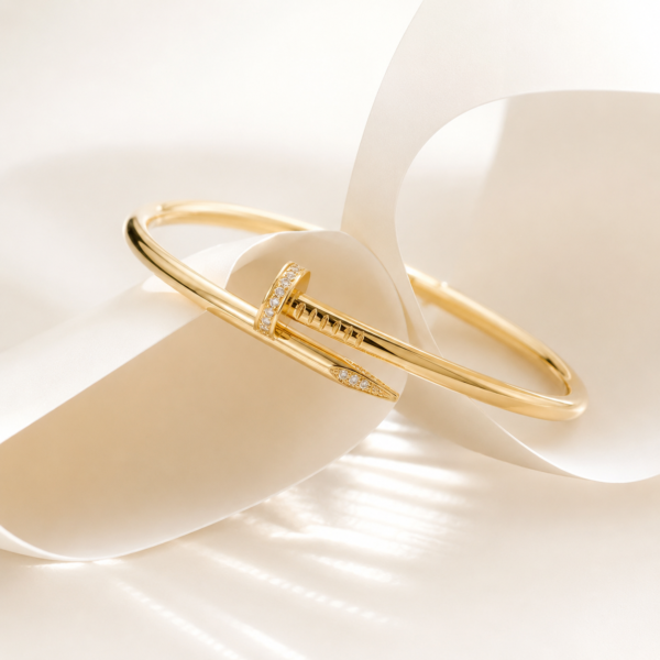 nail bracelet 18k gold plated