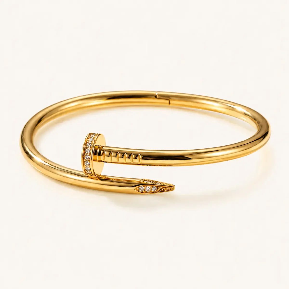 nail bracelet 18k gold plated